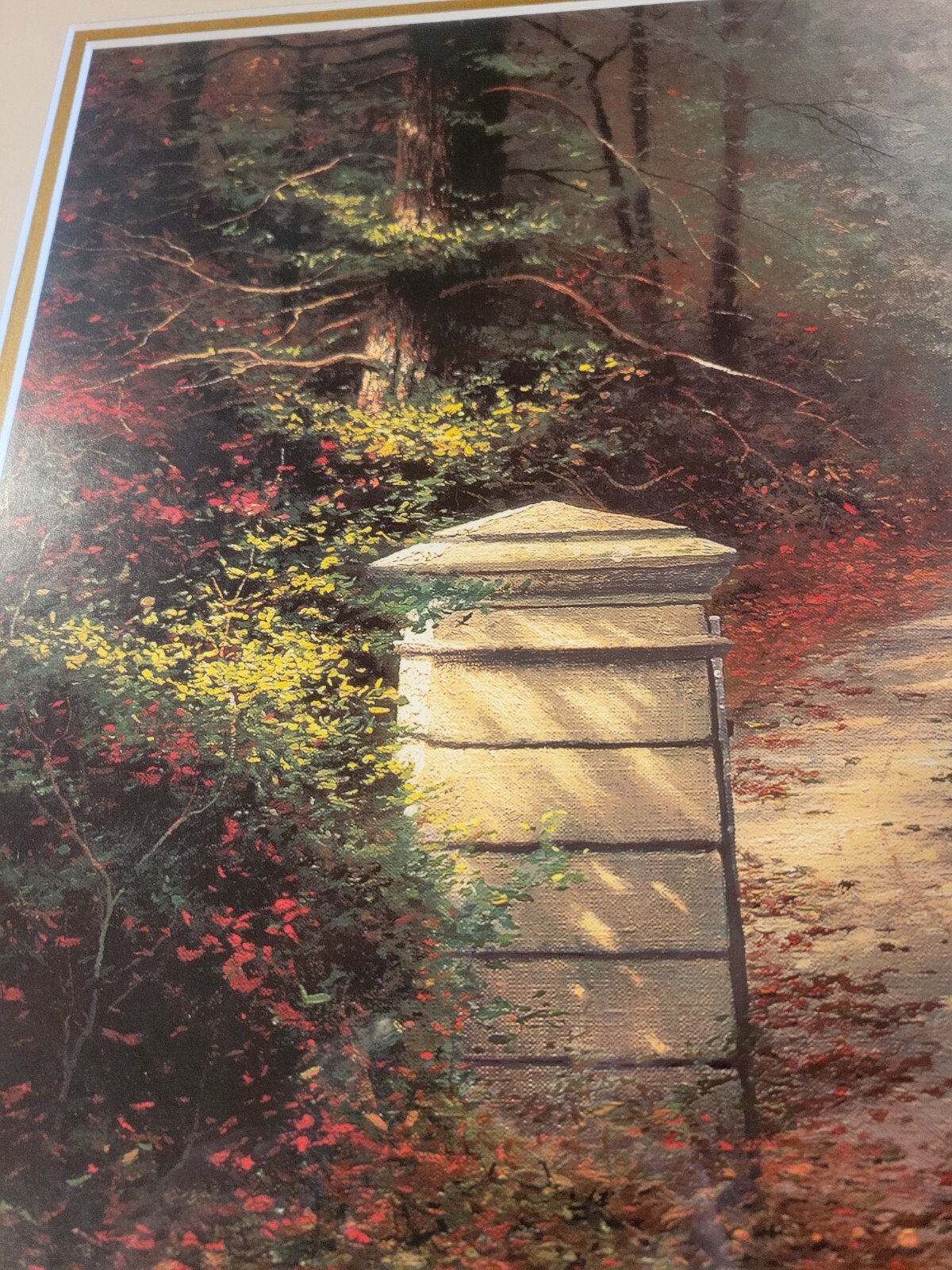 Thomas Kinkade "The Autumn Gate" Library Edition Framed Matted
