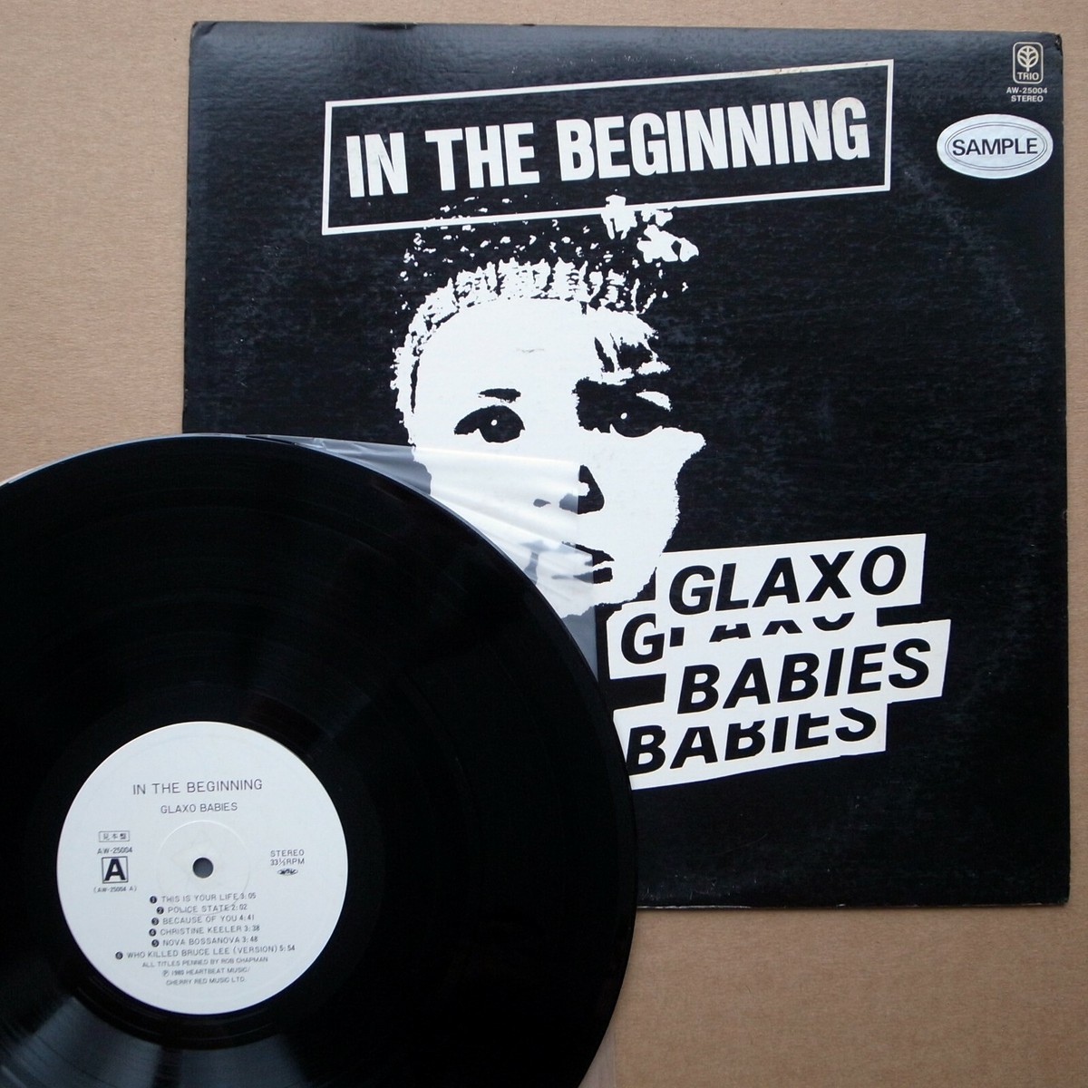 Glaxo Babies ‎– In The Beginning - PROMO JAPAN 1980 vinyl LP NEAR