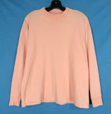 BDG Urban Outfitters PINK BOXY FIT CREW NECK Long Sleeve PULLOVER T-Shirt Top S