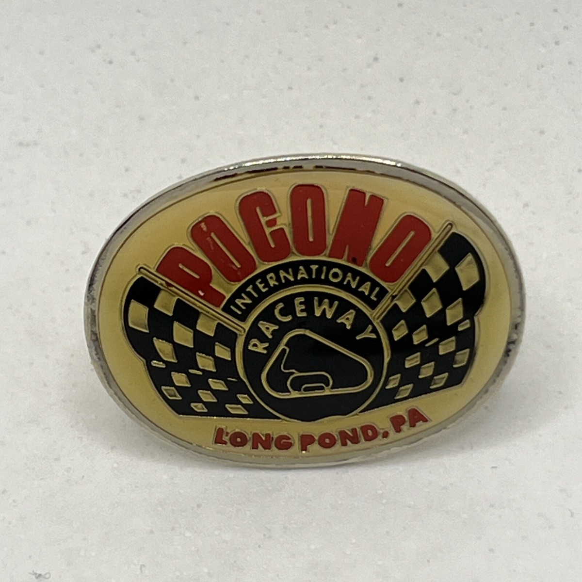 Pocono Raceway Long Pond Pennsylvania PA Race Track Racing Enamel