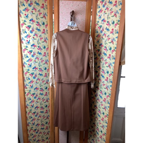 Gilet Trissi anni '60 - '70 2 pz doppia maglia e gonna a pieghe invertite - Foto 12 di 12