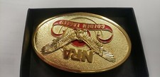 NRA Golden Eagles Belt Buckle Red and Gold NOS - New Old Stock