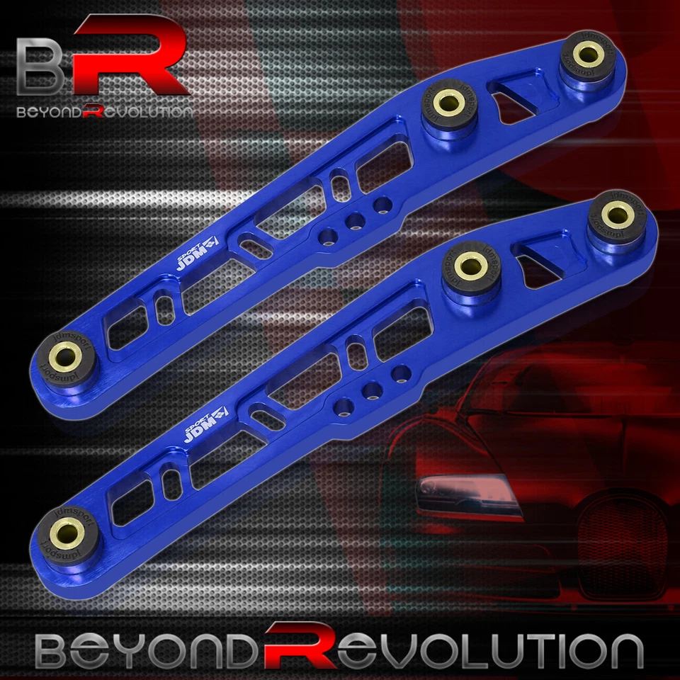 For 1993-1997 Honda Del Sol EG Rear Lower Suspension Control Arms LCA Brace Blue - Image 3 of 3