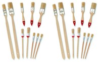 2 X Maler Pinsel Set 10 Tlg. Lackierpinsel Lack Lasur Rundpinsel Flachpinsel #12