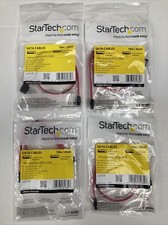 4x LOT StarTech LSATA18 18in Latching SATA Cable Male SATA - Male SATA - Red