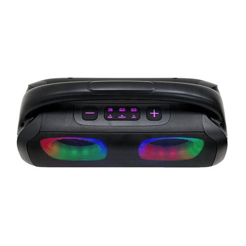 5" Outdoor Portable Boombox Bluetooth Speaker with Dual Woofers and LED Lights - Picture 10 of 12