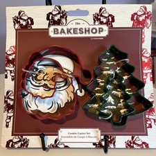 The Bakeshop Christmas 4 Pc Stainless Steel Cookie Cutters New Santa Tree