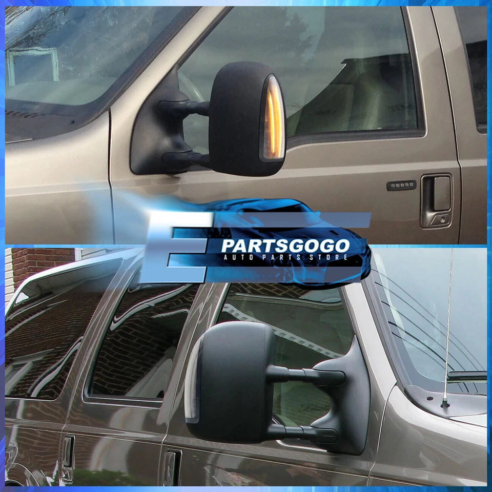 For 03-07 F250 F350 F450 F550 Super Duty Clear LED Switchback Side Mirror Lights Foto 2 de 4