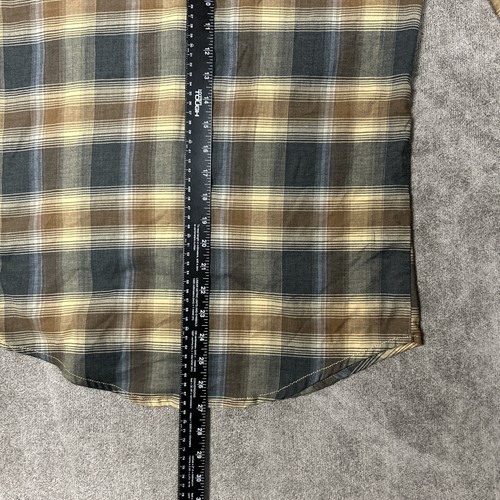 Stoic Shirt Mens Small Button Up Flannel Brown Plaid Lightweight Outdoor Pockets - Picture 7 of 9