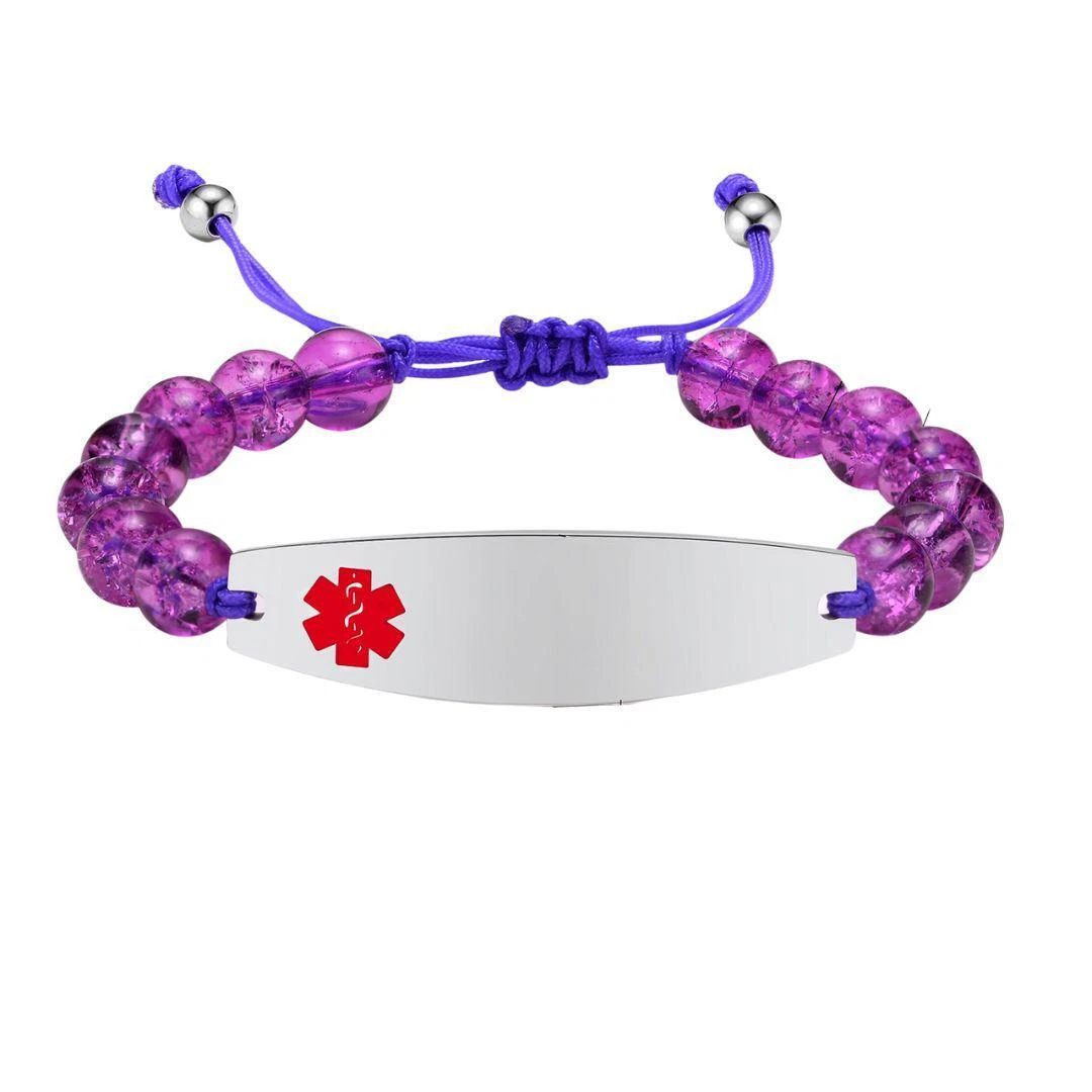 Adjustable medical alert deals bracelet