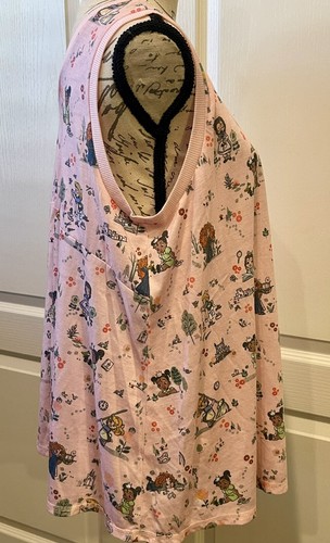 Pijama Princesa Disney Pijama Rosa Manga Corta Camiseta sin Mangas Damas Castillo Talla XL - Imagen 3 de 10