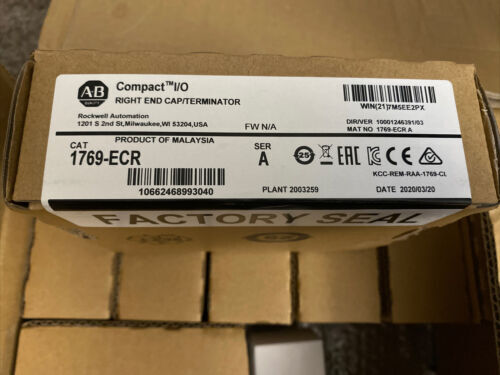 New Sealed AB 1769-ECR A Terminator Right End Cap 1769ECR In Stock New Sealed AB 1769-ECR A Terminator Right End Cap 1769ECR In Stock