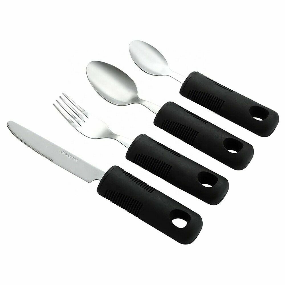 Disabled Cutlery Set Arthritis Easy Grip Large Handled Elderly Disability Aids eBay