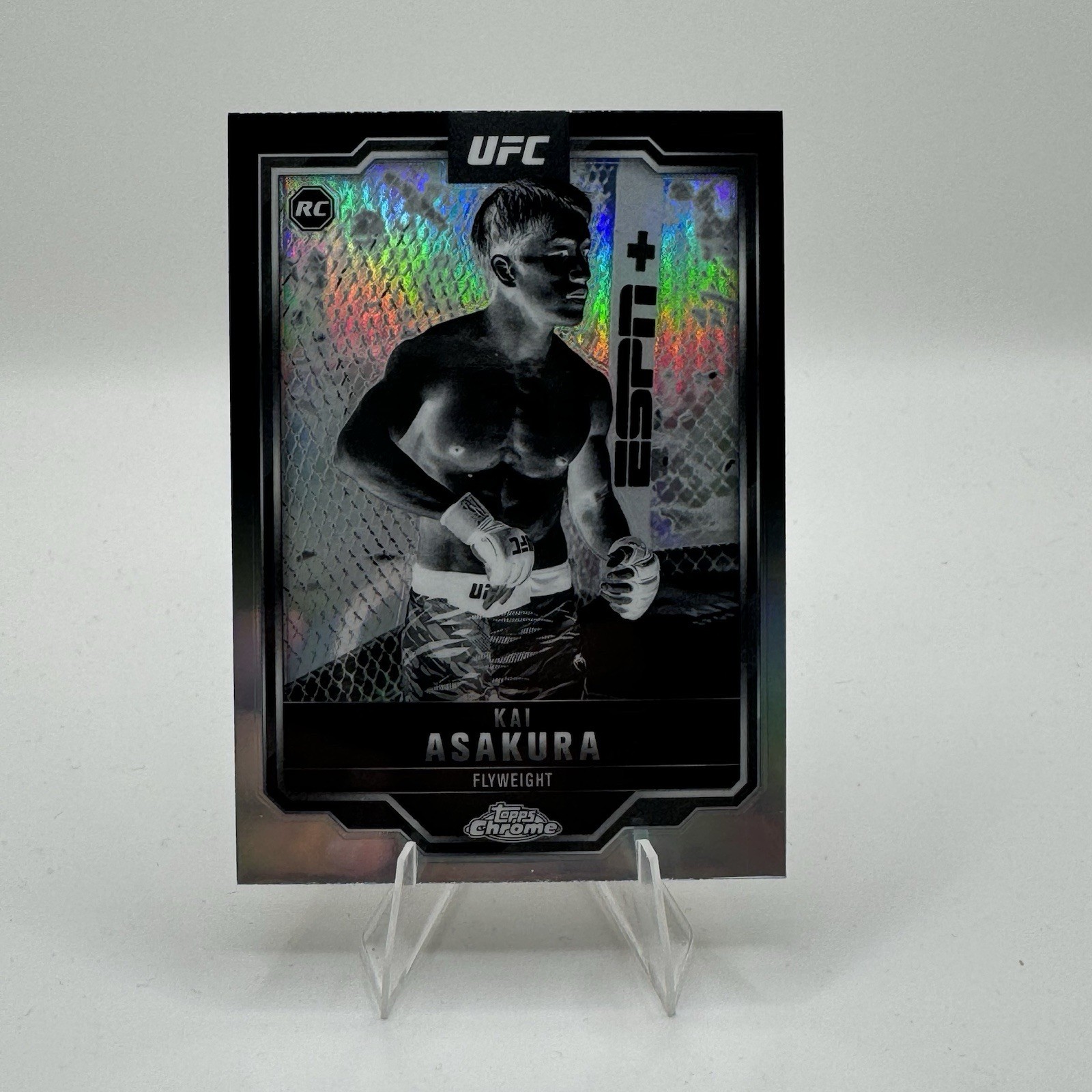2025 Topps Chrome UFC Kai Asakura RC Negative Refractor Rookie #161