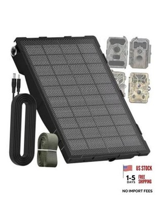 Solar Panel for Trail Camera - 6000mAh Battery, 12V Output, Compatible with