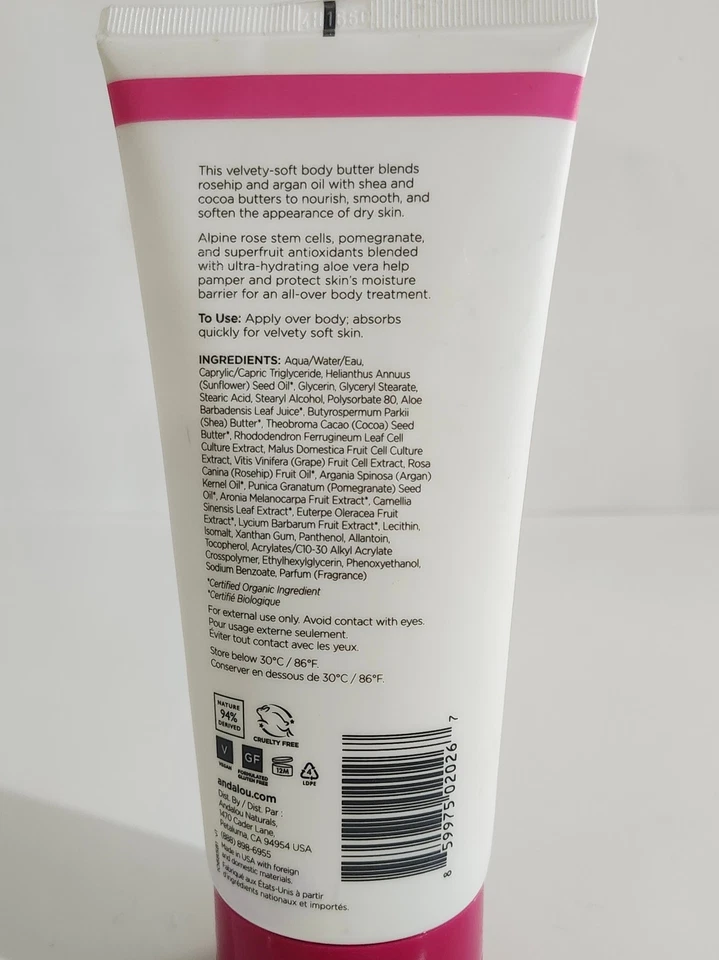 Andalou Naturals 1000 РОЗ фруктовые стволовые клетки успокаивающий лосьон для тела ультра увлажняющий - Изображение 3 из 3