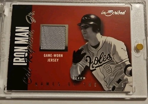 2004 FLEER CAL RIPKEN JR. JERSEY NAMES OF THE GAME IRON MAN BALTIMORE...