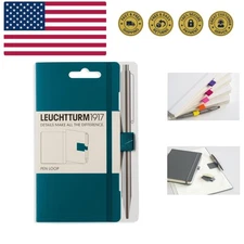 Self-Adhesive Elastic Pen Holder in Pacific Green - Perfect for Designer Pens