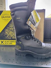 Oliver Boots Size 10(M) Black leather, Lace-Up, 14 inch Liquid-Resistant Leather