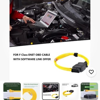 enet obd2 ethernet Cable rj45 OBD obdii cable f g Series Cable compaitble with