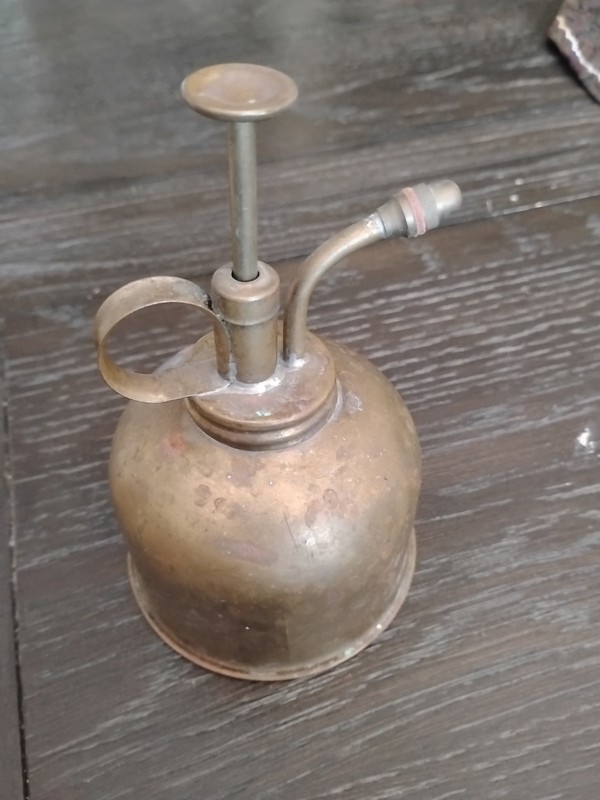 Vintage Brass Thumb Pump Oil Can