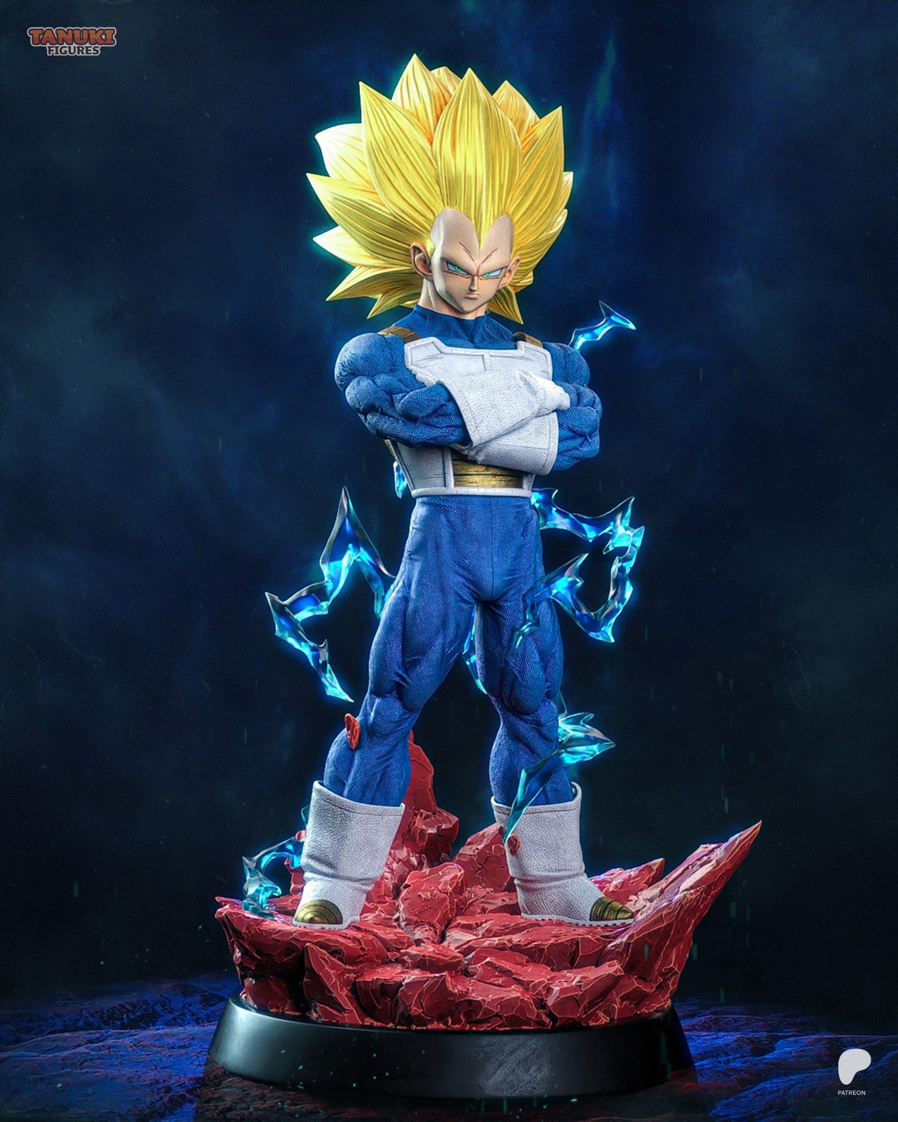 Estatua de Vegeta escala 1/6 | Figura de anime Dragon Ball Z | Gran resina impresa en 3D Co