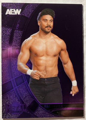 2025 SkyBox Metal Universe AEW Purple Spectrum FX #95 Max Caster #15/199