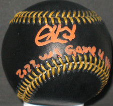 Christian Javier BAS Autograph Signed BLACK Ball Official Baseball Auto Astros