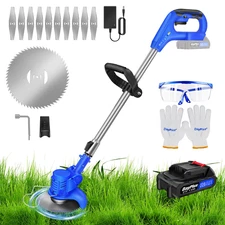 Cordless Strimmer Kit Lawns Electric Garden Strimmer with Blades Detachable Gras