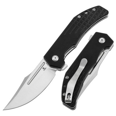 Tenable Orion Folding Knife Black G10 Handle 14C28N Clip Point Plain B1089A6