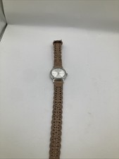 Working Unbranded Scroll Cut Brown Band Watch