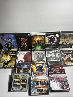 Lot Of 21 Computer Video Games PC CD ROM For PC Windows