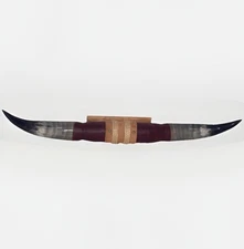 34” Mounted Steer Horns Polished Great Color Ranch Rustic Bull New with mount