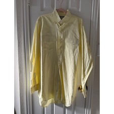 Schaefer Ranchwear Western Button Shirt L-Tall 7080 Made in USA Texas Yellow