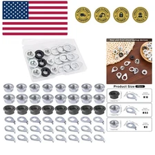 Bike Wheel Axle Nut and Bicycle Hub Safety Washer Kit, Flanged Nuts Parts Acc...