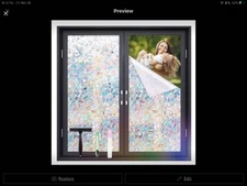 (4) NEW 3 Rolls of Stained Glass 3D Window Cling Film w/Tools Privacy Cling