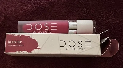 Dose of Colors Lip Gloss TALK IS CHIC Pink /Maroon Brand New in Box - Image 1 of 3