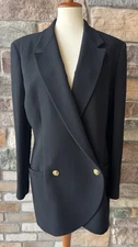 Gianni Versace Couture Blazer Women's Size 46 S Black Vintage 90's Gorgeous!