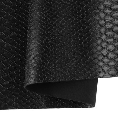 Faux Leather Upholstery FabricBlack Vinyl Faux Leather SheetsRenovate for Uph...