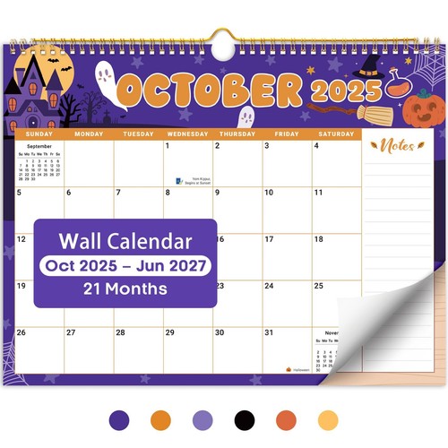2026 Calendar, 21-Month Calendar from October 2025 to June 2027, 11.5 ...