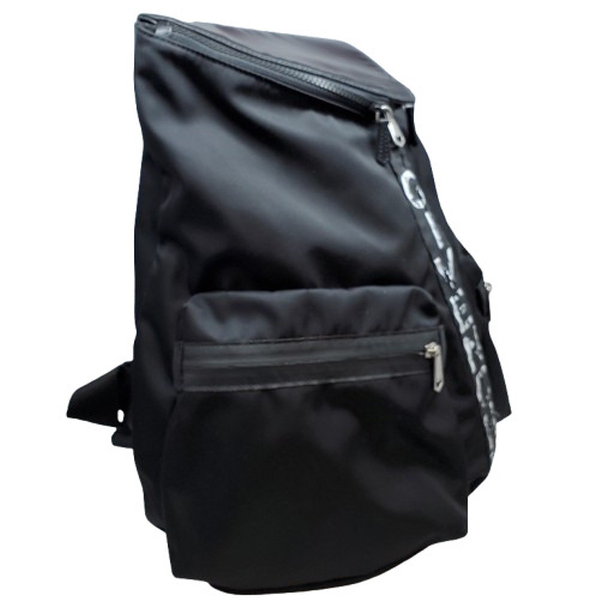 Givenchy Logo Daypack Backpack Black Leather 1022… - image 4