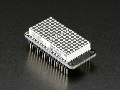 Adafruit 0.8'' 8x16 LED Matrix FeatherWing Display, Feather-Treiber- Gelb-Grün