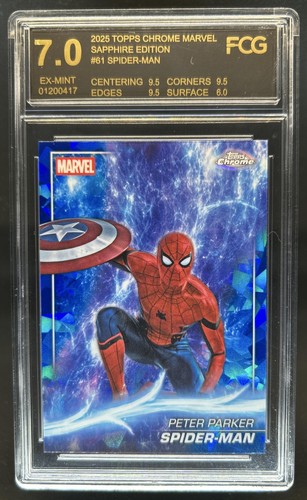 2025 Topps Chrome Marvel Studios Sapphire Spider-Man #61 FCG 7 (17)