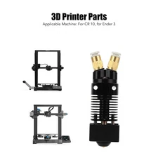 Assembled Extruder Head 2 in 1 Out Double Gear Aluminum Alloy 3D Printer