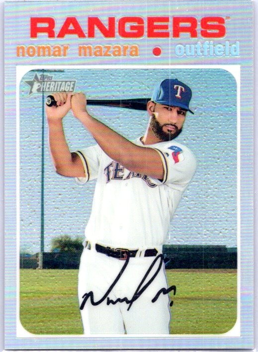 2020 Topps Heritage #THC-306 Nomar Mazara Chrome Exclusives Refractor #/571