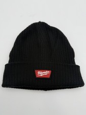 Milwaukee Hat Beanie Knit Gray Ribbed Cuffed Logo Patch Mens One Size Winter