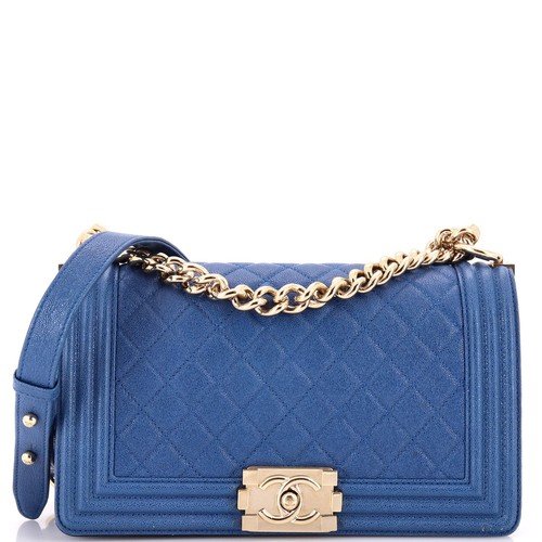 Chanel Boy Flap Bag Quilted Caviar Old Medium