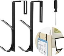 Wehhbtye Adjustable Double Coat Hooks,Thick Cubicle Wall Hook,Metal 2pcs