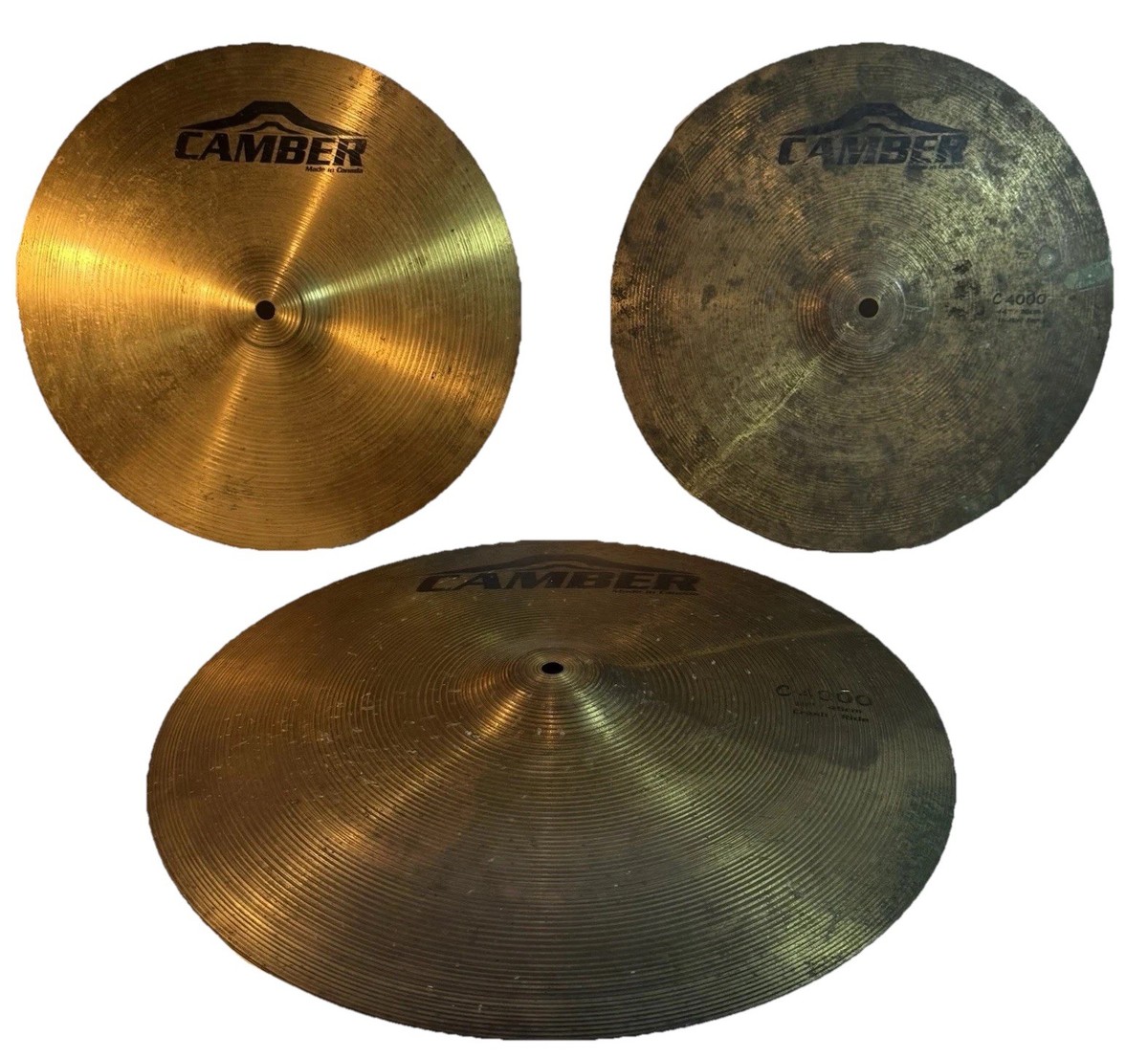 C4000 Camber Cymbals Hi Hat And Ride/Crash Set Of Three (3) | eBay