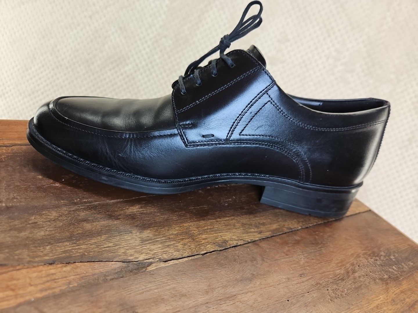Mephisto Damon Blk Leather Airjet Derbys Mens 9.5 Shock Absorber Heels Excellent